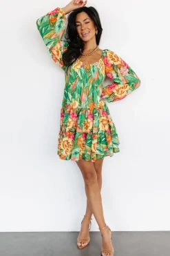 Baltic Born Acapulco Short Dress | Green Multi Print