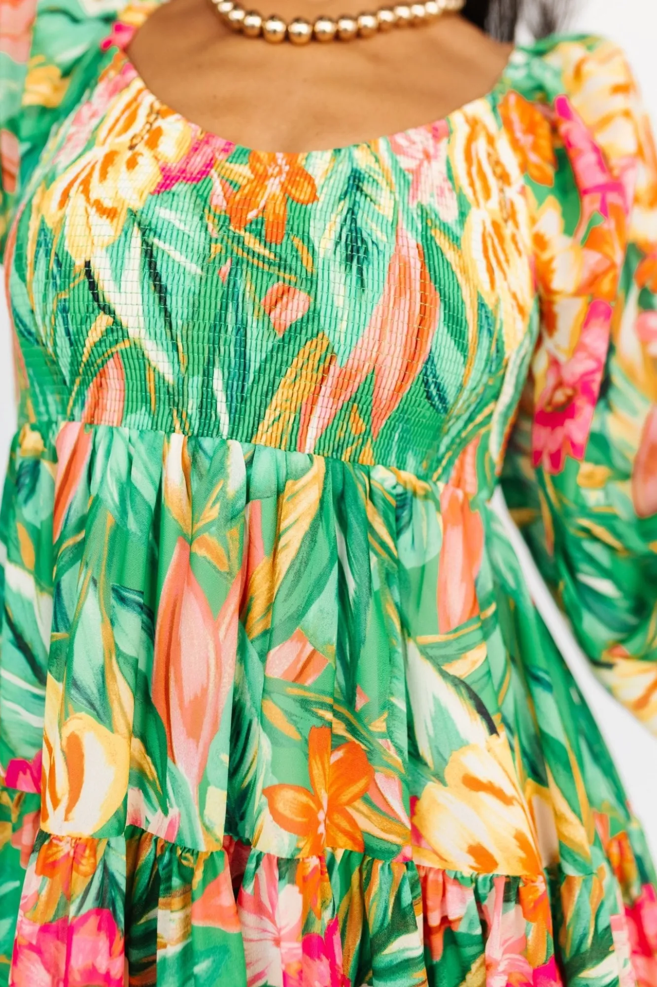 Baltic Born Acapulco Short Dress | Green Multi Print