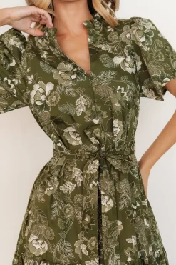 Baltic Born Adara Midi Dress | Olive Floral