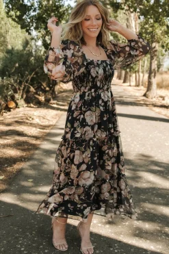 Baltic Born Adeline Smocked Maxi Dress | Midnight Floral