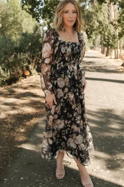Baltic Born Adeline Smocked Maxi Dress | Midnight Floral