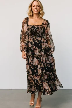 Baltic Born Adeline Smocked Maxi Dress | Midnight Floral
