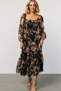 Baltic Born Adeline Smocked Maxi Dress | Midnight Floral