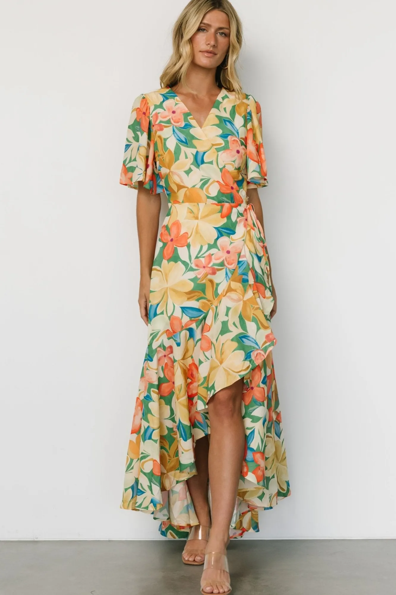 Baltic Born Adrianna Wrap Maxi Dress | Multi Floral