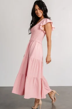 Baltic Born Afton Smocked Tiered Dress | Vintage Blush