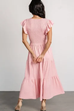 Baltic Born Afton Smocked Tiered Dress | Vintage Blush