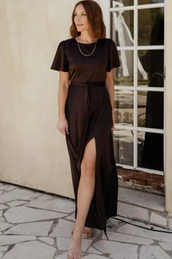 Baltic Born Agnes Satin Maxi Dress |