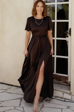 Baltic Born Agnes Satin Maxi Dress |