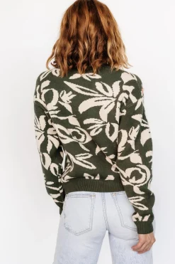 Baltic Born Aiden Sweater | Green Print