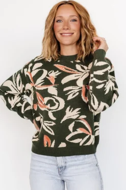 Baltic Born Aiden Sweater | Green Print