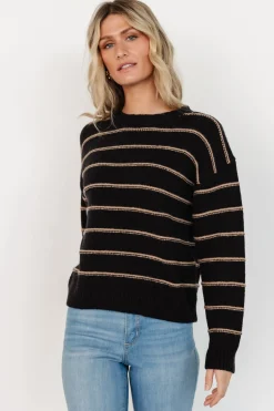 Baltic Born Alanis Stripe Sweater | Black + Camel