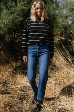 Baltic Born Alanis Stripe Sweater | Black + Camel