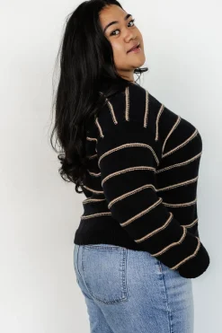 Baltic Born Alanis Stripe Sweater | Black + Camel