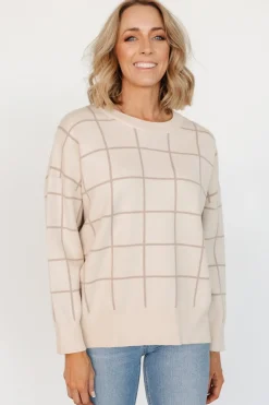 Baltic Born Alden Knit Sweater | Oatmeal + Taupe