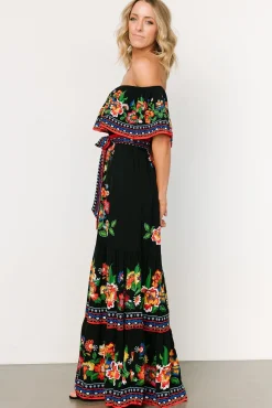 Baltic Born Alejandra Maxi Dress | Black Multi Floral