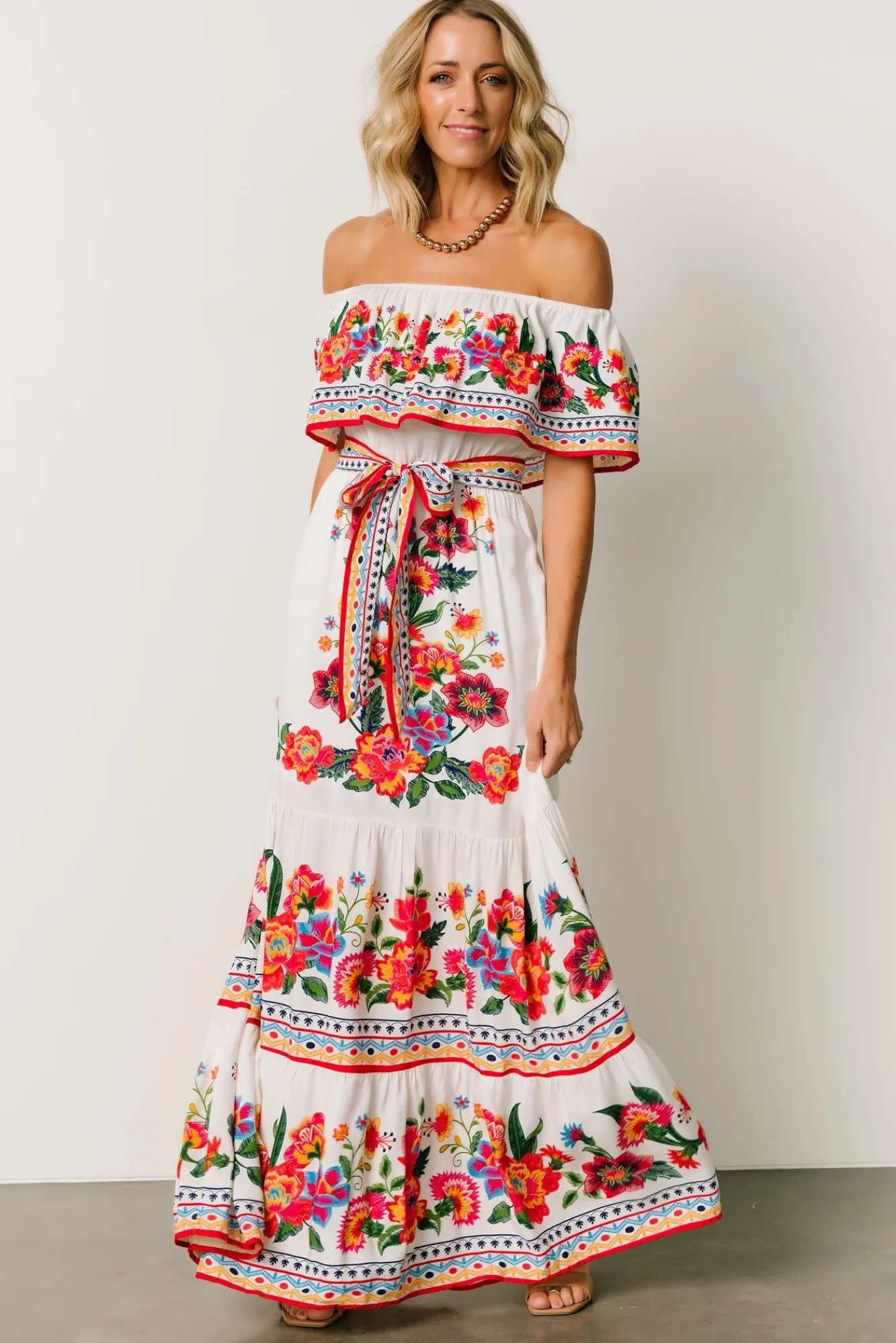 Baltic Born Alejandra Maxi Dress | Ivory Multi Floral