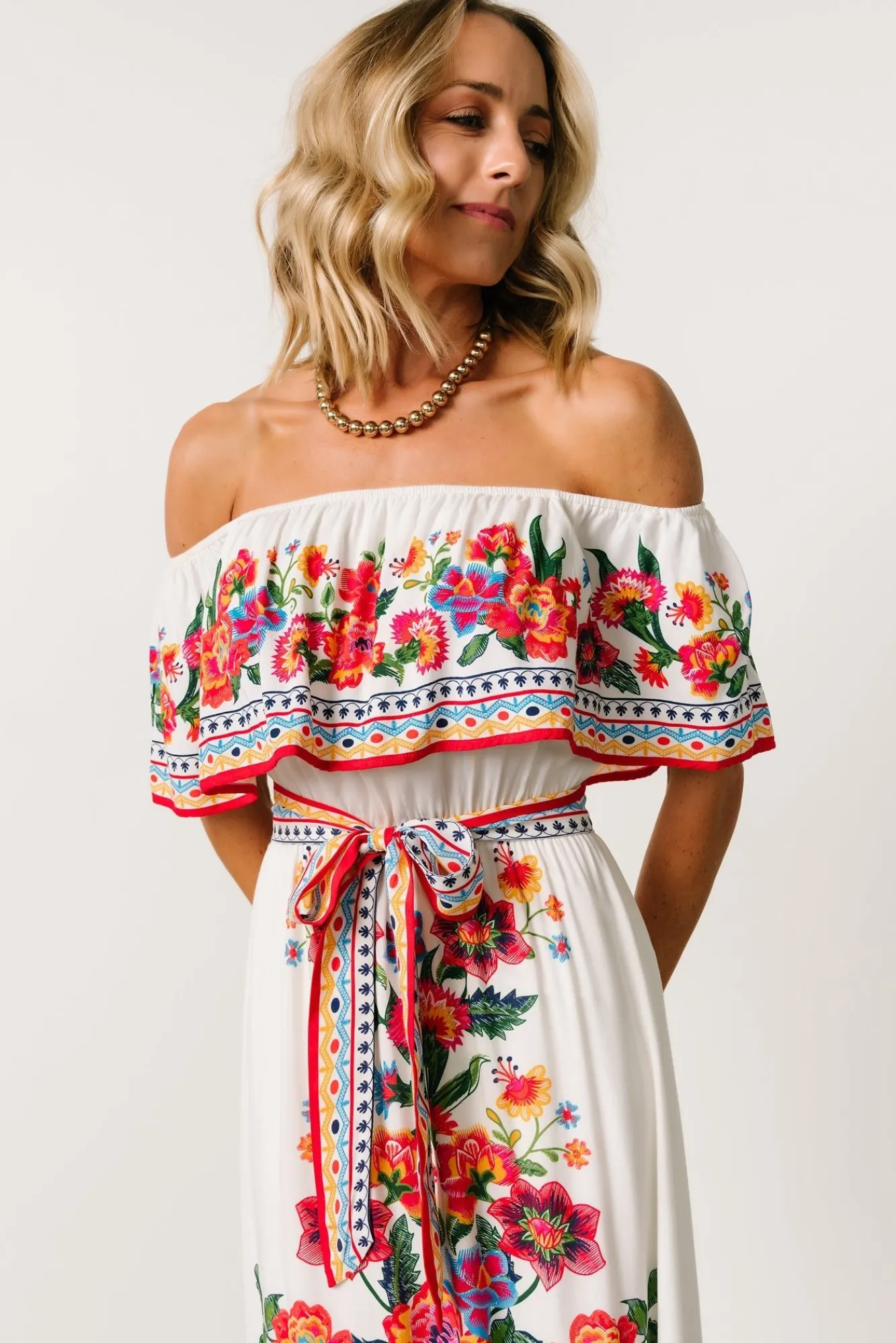 Baltic Born Alejandra Maxi Dress | Ivory Multi Floral