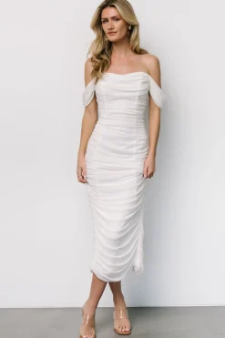 Baltic Born Alessandra Mesh Midi Dress | Off White