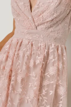 Baltic Born Alexa Embroidered Sequin Maxi Dress | Blush Rose