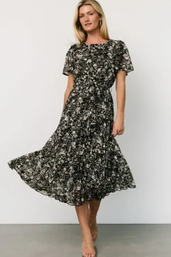 Baltic Born Alexandra Pleated Dress | Black + Slate
