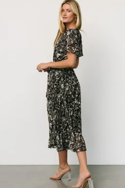 Baltic Born Alexandra Pleated Dress | Black + Slate