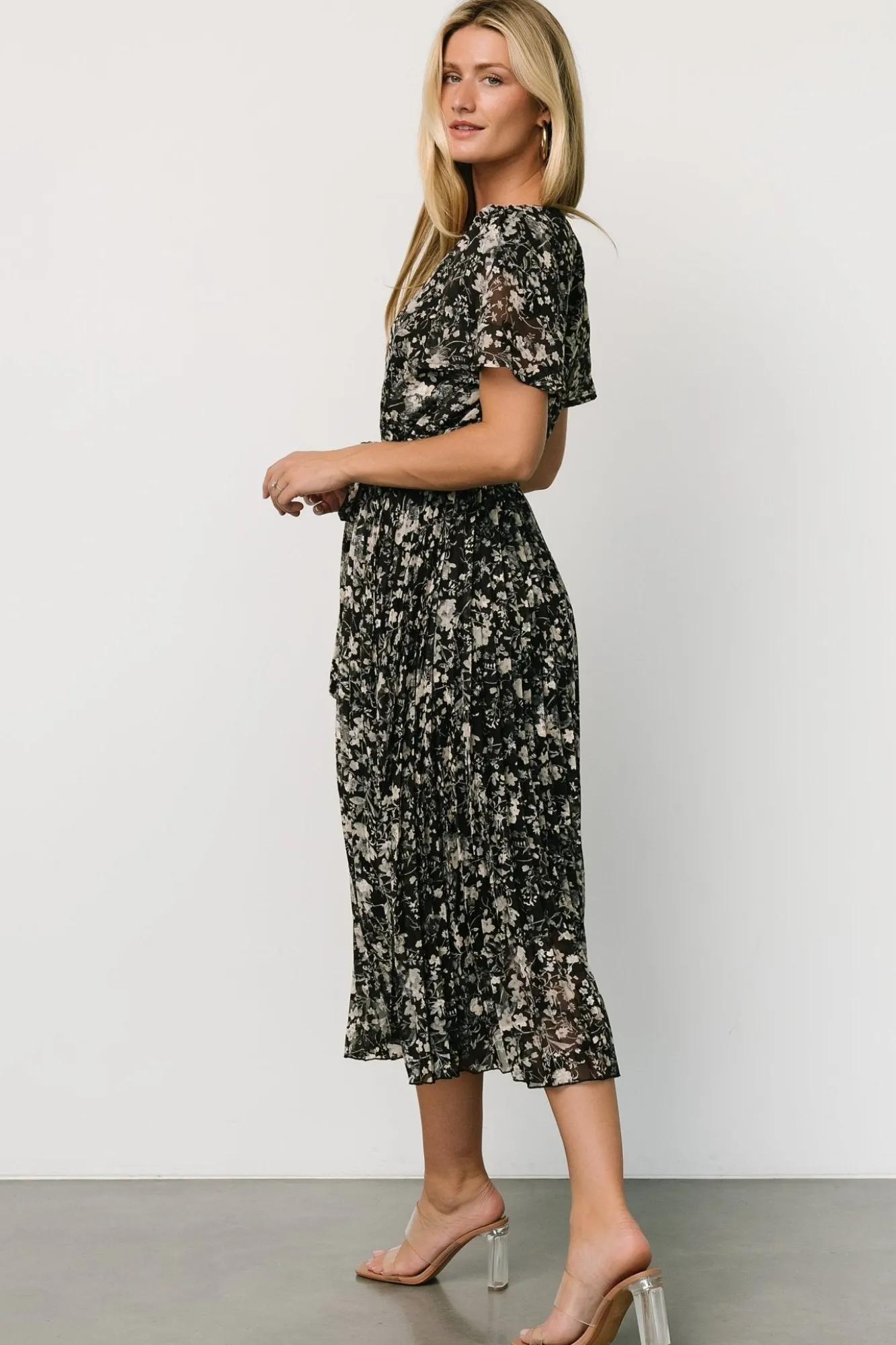 Baltic Born Alexandra Pleated Dress | Black + Slate