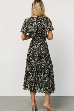 Baltic Born Alexandra Pleated Dress | Black + Slate