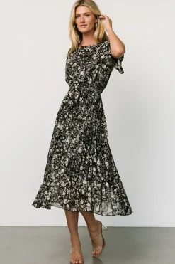 Baltic Born Alexandra Pleated Dress | Black + Slate