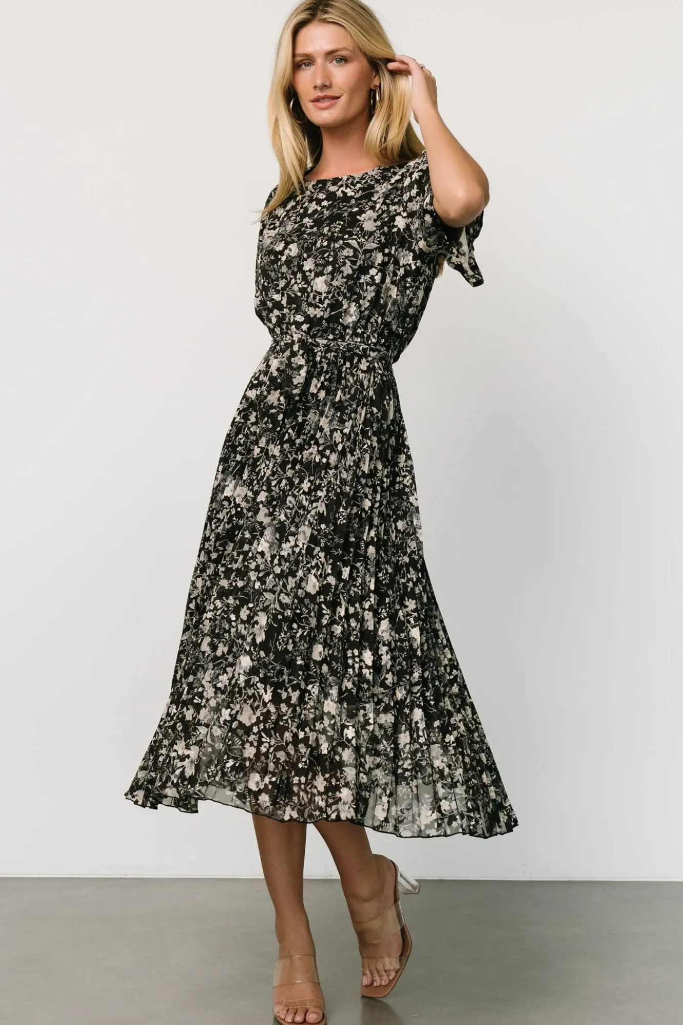 Baltic Born Alexandra Pleated Dress | Black + Slate