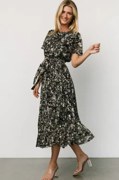 Baltic Born Alexandra Pleated Dress | Black + Slate
