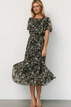 Baltic Born Alexandra Pleated Dress | Black + Slate