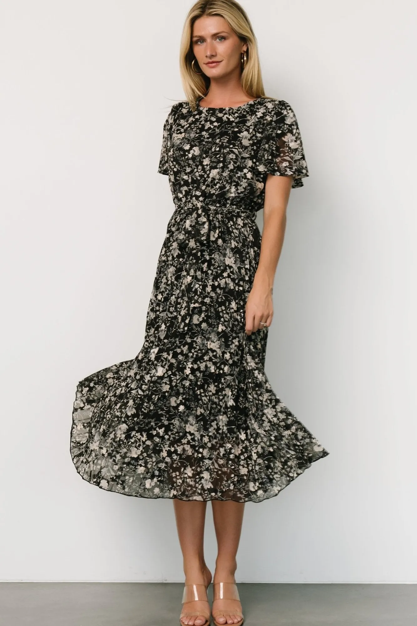 Baltic Born Alexandra Pleated Dress | Black + Slate