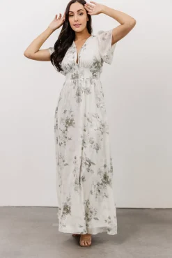 Baltic Born Alexandria Smocked Maxi Dress | Dusty Sage Floral