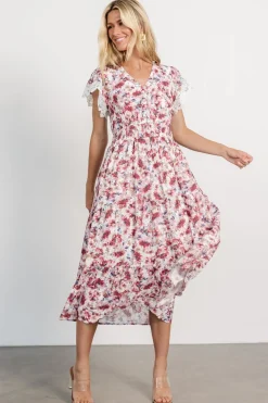 Baltic Born Aliyah Midi Dress | Berry Floral