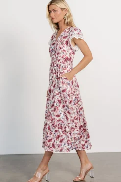 Baltic Born Aliyah Midi Dress | Berry Floral
