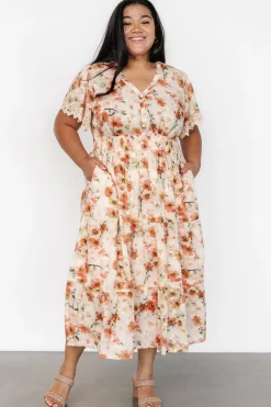 Baltic Born Aliyah Midi Dress | Coral Floral