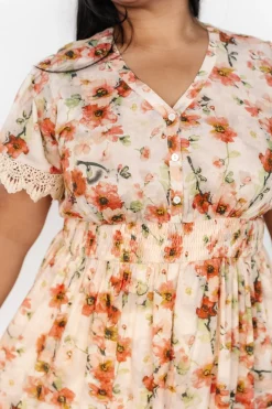 Baltic Born Aliyah Midi Dress | Coral Floral