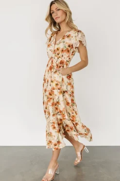 Baltic Born Aliyah Midi Dress | Coral Floral