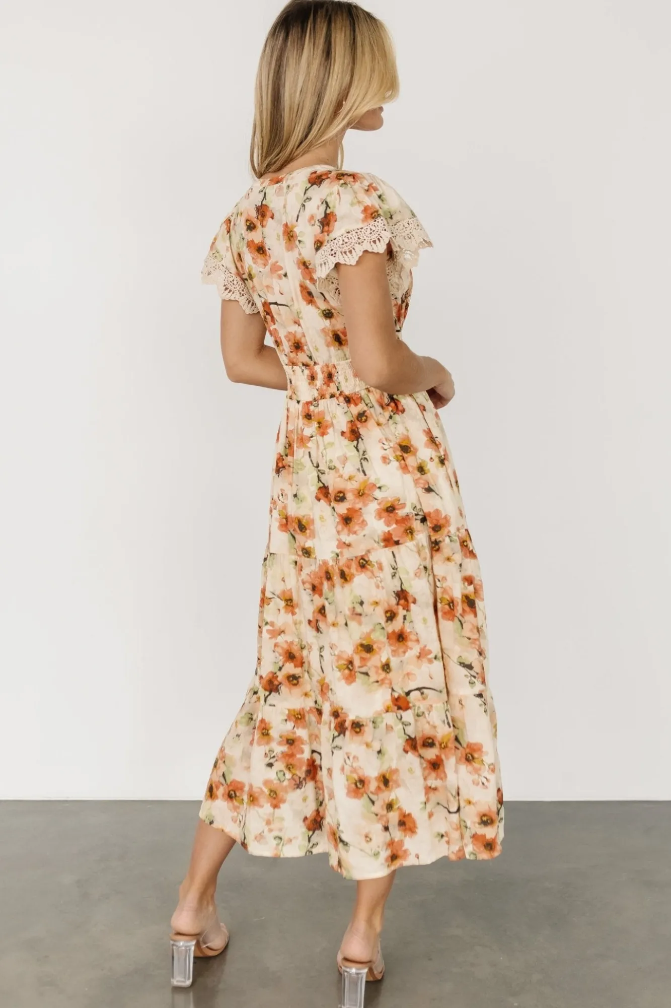 Baltic Born Aliyah Midi Dress | Coral Floral