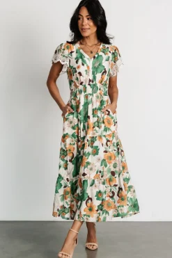 Baltic Born Aliyah Midi Dress | Green Floral