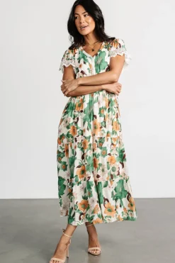 Baltic Born Aliyah Midi Dress | Green Floral