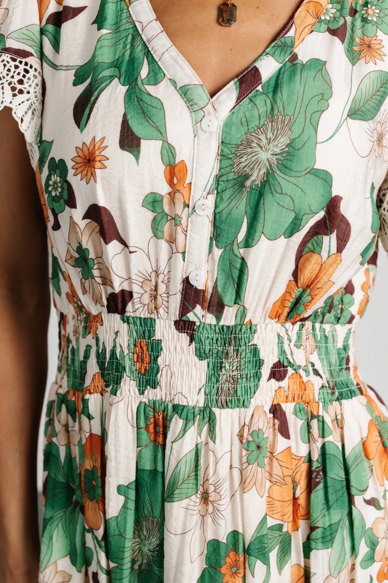 Baltic Born Aliyah Midi Dress | Green Floral