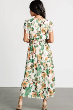 Baltic Born Aliyah Midi Dress | Green Floral