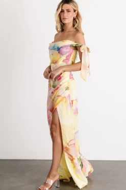 Baltic Born Allegra Off Shoulder Maxi Dress | Multi Floral