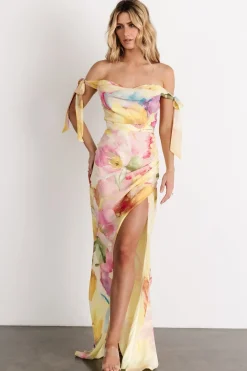 Baltic Born Allegra Off Shoulder Maxi Dress | Multi Floral