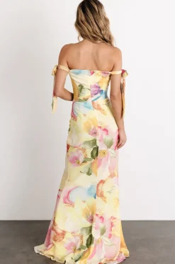 Baltic Born Allegra Off Shoulder Maxi Dress | Multi Floral