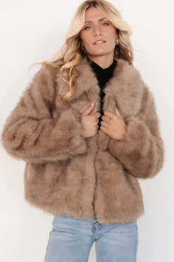 Baltic Born Amarante Faux Fur Coat | Beige Mink