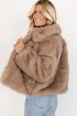 Baltic Born Amarante Faux Fur Coat | Beige Mink