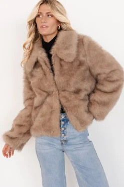 Baltic Born Amarante Faux Fur Coat | Beige Mink