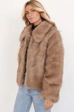 Baltic Born Amarante Faux Fur Coat | Beige Mink